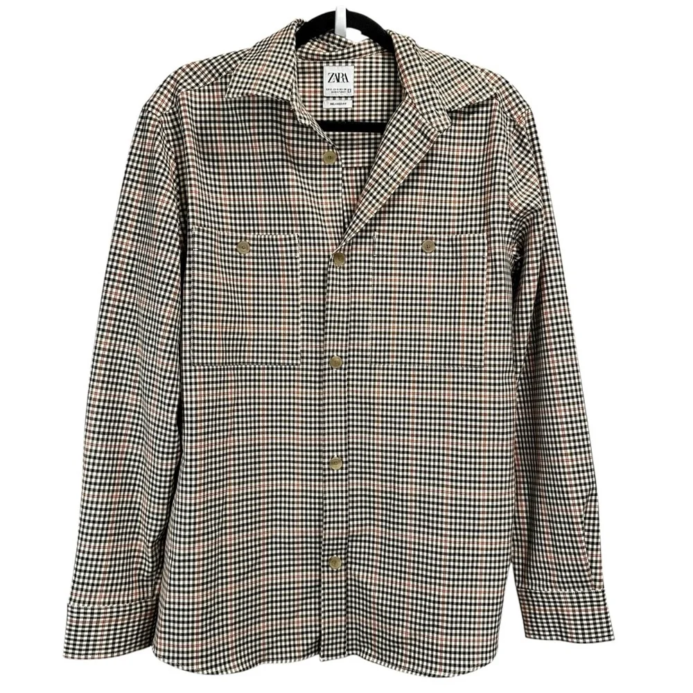 ZARA Plaid Relaxed Fit Overshirt/Jacket